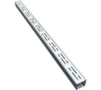 RenCehn Grille de Drainage de Jardin en Acier Inoxydable - Canal de Drainage d'eau de 5 cm de Large avec Couvercle for Cour, Jardin, Ferme et terrasse(Silver,L 1.5m)