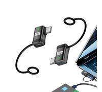 Renchey Adaptateur USB 90 Degrés - Portable avec Lanière Anti-Perte - Accessoires Informatiques pour Ordinateur Portable Tablette Téléphone Bureau Maison