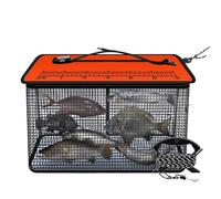 Renchey Bourriche À Poisson Flottante | Cage en Filet Pliable avec Réfléchissante pour la Pêche - Piège De Stockage Renforcé pour Prises Vivantes en Eau Douce Et Salée sur