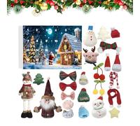 Renchey Calendrier de l'Avent en Peluche | Ornement Festif en Peluche Douce pour Décoration d'Intérieur - Ornements pour Arbre de Noël, Bureau et Cheminée, Compte à Rebours de 24 Jours pour Adultes