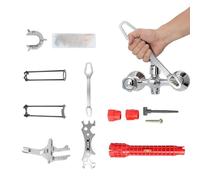 Renchey Clé pour plomberie, évier et robinet 9 Pièces Universelles | Kit d'Outils Installation Évier Sous Plan Pour Salle de Bain, Sous-Sol, Garage, Cellier, Buanderie, Ate