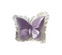 Renchey Coussin d'Appoint en Forme De Papillon - Coussin D'Assise Doux avec Bordure en Dentelle | Décoratif en Papillon - pour Halloween Noël Cadeaux pour Bas De Noël Canapé Lit Divan Bureau