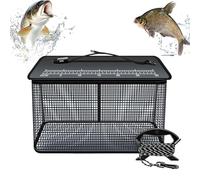 Renchey Filet de Pêche Pliable,Cage en Filet Pliable avec Réfléchissante pour la Pêche - Piège De Stockage Renforcé pour Prises Vivantes en Eau Douce Et Salée sur