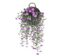 Renchey Fleurs Artificielles de Gloire du Matin, Apparence Réaliste, Décoration Murale et Extérieure pour Balcon Porche Pergola Porte