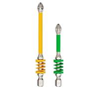 Renchey Jeu De Mèches De Tournevis - 2 Pièces Aimantés | à Ressort Anti-dérapants pour Travaux de Mécanique Réparation Maison Bricolage Meuble Placo Bois