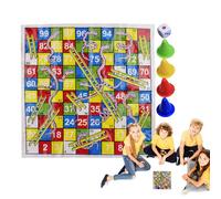 Renchey Jeu D'Échelles | Set de Jeu de Société Serpents et Échelles - Version Pliante et Portable Compacte pour Voyage Fêtes en Adultes