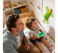 Renchey Jouet Gecko Grimpeur de Mur | 2 Modes Télécommande Rechargeable Lumineux | Jouet Robot Escaladeur Mur RC | pour, Filles et Garçons, en Âge Préscolaire et Élèves de