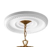 Renchey Médaillon de Plafond pour Lustre Décoratif,Rosaces Pour Luminaires - Panneau de Moulure Rosace en PU pour Éclairage et Mur de Maison Chambre Salon