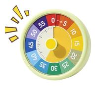Renchey Minuteur Enfant Compte à Rebours Visuel,Minuteur Arc-en-pour - Horloge Numérique avec Alarme et Compte à Rebours de 60 Minutes pour Gestion du Temps Activités Quotidiennes École Maison