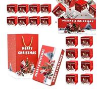 Renchey Noël Boîte à Surprise,Boîte Pliante Rebondissante à Ouverture Pop-Up pour Argent - Écrins Réutilisables pour Bijoux Argent Événements Cadeaux Anniversaire Mariage Saint-Valentin