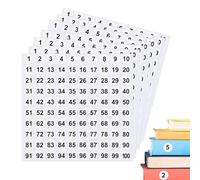Renchey Petits Autocollants Numérotés,7 Étiquettes Consécutives - Autocollants Adhésifs 2,5 cm Chiffres 1 à 100 pour Casiers, Organisation, Stockage, Boîte à Outils et Usage Extérieur