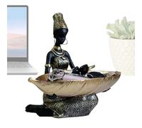 Renchey Plateau à Fruits - Plateau de Service Style Africain pour Apéritif | Ornement Décoratif Élégant en Résine pour Bonbons Restaurant Mariage Salon Fêtes
