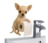 Renchey Porte-Rouleau de Papier Toilette | Distributeur Décoratif Mignon en Forme de Chien,Support de Rangement Organisateur Serviettes Murale Décoratif pour Cuisine Salle de Bain Chambre