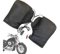 Renchey Protège-Mains De Moto | Confortable Thermique Électrique | Poignées avec Manchons Chauffants,pour Conduite Randonnée Voyage Temps Froid Hiver Neige Motoneige Moto Tout