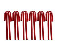Renchey Rubans De Noël | Grand Noeud pour Cime De Sapin De Noël,Lot de 6 Décorations Festives pour Fêtes Mariage Anniversaire Voiture Maison