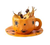 Renchey Tasses à Café Halloween | 320ml Tasses en Céramique pour Thé des Fêtes | Récipient à Boissons pour Café Chaud Bière Vin Lait | Rassemblements d'Automne Collectionneurs Restaurant Hôtel