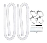 Renchey Tuyau pour Piscine,Tuyau pour Piscines Hors Sol de 100 cm - Connecteur Robuste avec 4 Colliers Flexible pour Circulation d'Eau Connexions Spa Cascade