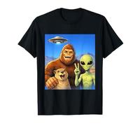 Rencontre Amusante avec Une Famille d'ovnis avec Alien Bigfoo T-Shirt