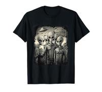 Rencontre avec Un OVNI avec Une Combinaison Spatiale Funny Aliens Selfie Area 51 T-Shirt