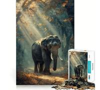 Rencontre dans la Jungle ensoleillée Puzzle de 1000 pièces pour Adolescents Jeu Intelligent pour Partager Un Moment de complicité Assemblage d'une Image Œuvre d'art 38x26cm