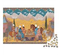 Rencontre diplomatique Entre Archers et Nobles,Puzzles pour Adultes 1000pcs (75x50cm),Jeux De Défi