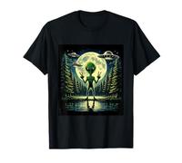 Rencontre drôle UFO Moonlight Alien Silhouette UAP T-Shirt