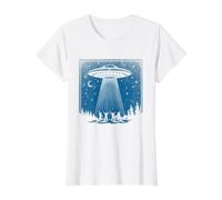 Rencontre Extraterrestre OVNI Retro Ufologue T-Shirt Graphique avec Valeur