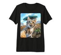 Rencontre Extraterrestre : Selfie Chat avec OVNI T-Shirt Haut de Gamme