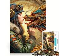 Rencontre Steampunk pour Adultes, Puzzle de 1000 pièces, Jeu d'exercice Mental, Loisir Doux, Design à Assembler, Cadeau saisonnier 38x26cm