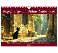 Rencontres dans l'anime Pays magique, Version française (Calendrier mural 2026 DIN A4 portrait), Calendrier CALVENDO mensuel