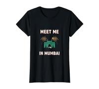 Rencontrez-Moi à Mumbai en Inde T-Shirt Graphique avec Valeur, Femme, Noir, M