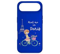 Rencontrez-Moi à Paris Jolie Fille à vélo Tour Eiffel Design Coque pour iPhone Air
