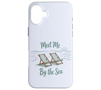 Rencontrez-moi au bord de la mer, plage, bord de mer, sérénité, escapade côtière Coque pour iPhone 16 Plus
