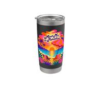 Rencontrez-moi au Paradis Tropical Beach Sunset Gobelet isotherme en acier inoxydable double paroi
