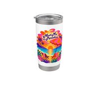Rencontrez-moi au Paradis Tropical Beach Sunset Gobelet isotherme en acier inoxydable double paroi