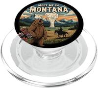 Rencontrez-Moi dans Le Montana Bear Mountains Nature Design PopSockets PopGrip pour MagSafe
