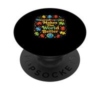 Rend Le Monde Meilleur | Sensibilisation à l'Autisme PopSockets PopGrip Adhésif