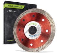 rendech® Disque Diamant 125 mm Carrelage pour Grès Cérame, Céramique, Porcelaine, Granit, Disque Carrelage avec Technologie d´ornement