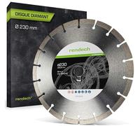 rendech® Disque diamant 230 mm professionnel pour Béton, Pierre, Brique etc. - Disques à tronçonner diamantés haute performance