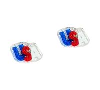 Rendez le Jour de l'Indépendance encore plus spécial! Ces petites boucles d'oreilles raffinées sont à ne pas manquer! Boucles d'oreilles zircon (D, 3x3. 5cm)