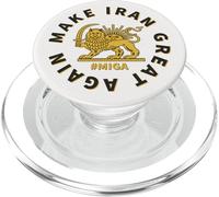 Rendez l'Iran génial à nouveau le lion persan et le soleil Shiro Khorshid PopSockets PopGrip pour MagSafe