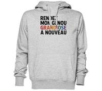 Rendez Mon Genou Grandiose À Nouveau Gris Sweat À Capuche Sweat-Shirt Jersey Unisexe Homme Femme Grey Unisex Hoodie