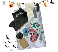 Rendez-vous à l'aveugle avec une boîte à livres Rendez-vous l'aveugle avec un livre Mystère Sorcière Chauve-souris - avec un livre Décorations d'Halloween sur thème des fantômes effrayants