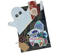 Rendez-vous aveugle avec un livre Mystery Witch Bat Date avec un livre Décorations d'Halloween sur le thème des fantômes effrayants pour les amateurs de livres