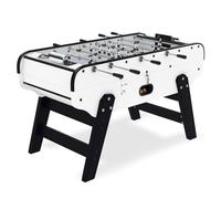 Rendez vous déco - Babyfoot Adulte Intérieur Bistrot Blanc 155,3 cm avec Monnayeur - Table de Jeux Familiale et Professionnelle Robuste