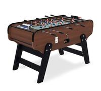 Rendez Vous Déco - Babyfoot Adulte Intérieur Bistrot Bois Foncé 155,3 cm avec Monnayeur - Table de Jeux Familiale et Professionnelle Robuste