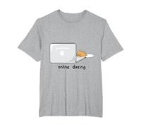 Rendez-Vous en Ligne Gudetama T-Shirt, Homme Grandes Tailles, Gris Chiné, 4X Tall