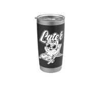 Rendez-vous plus tard en été ou en vacances - Chat Gobelet isotherme en acier inoxydable double paroi
