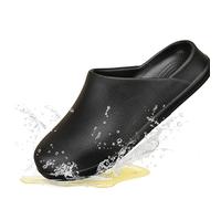 RenDiuJups Chaussures de Chef Anti-Dérapantes Imperméables - pour Femmes et Hommes, Respirantes et Confortables, Idéales pour Cuisiniers Professionnels, Restaurant, Sécurité en Cuisine(Black,44/45)