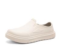 RenDiuJups Chaussures de Chef for Hommes et Femmes, antidérapantes, légères, à Semelles Souples, Chaussures de Marche en Plein air, Chaussures de Restaurant de Cuisine imperméables 36-47(Beige,41 EU)